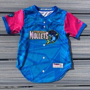 MLB - Marlins Pensacola Mullets Blue Wahoos Toddler Baseball Jersey - 4T